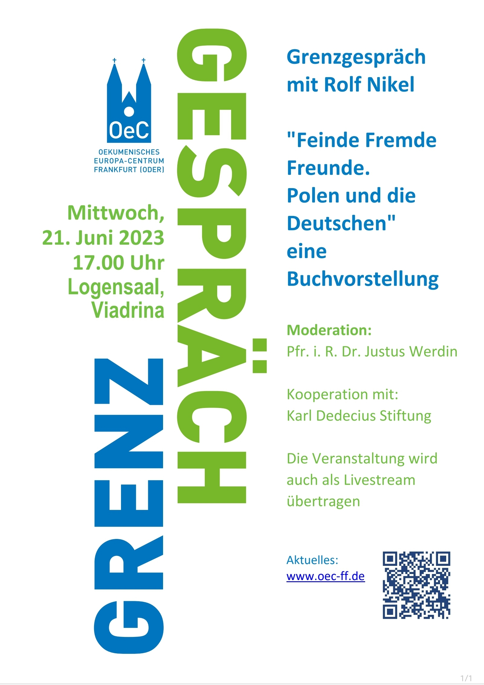 OEC Plakat Grenzgespräch 210623